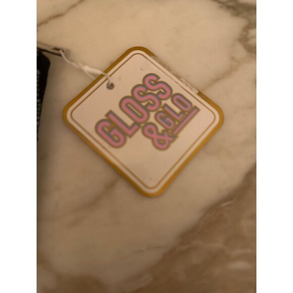 NWT Beaded Gloss & Glo Wristlet Clutch Smiley Face Cowboy Zipper Closure Black & - Picture 3 of 6